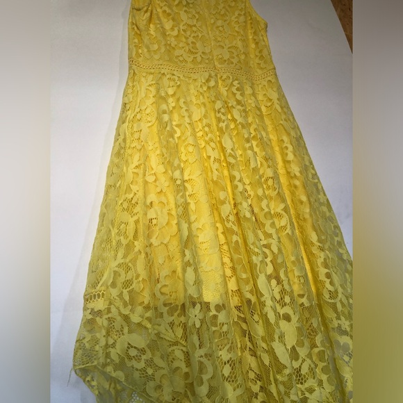 J Glee lace yellow dress size:M - Picture 6 of 12
